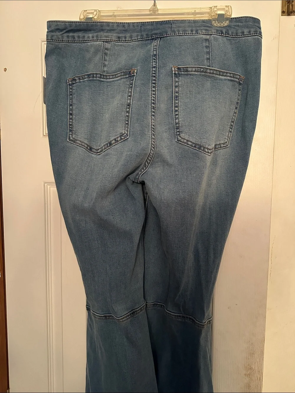 Free People Light Blue High-Rise Flare Jeans
